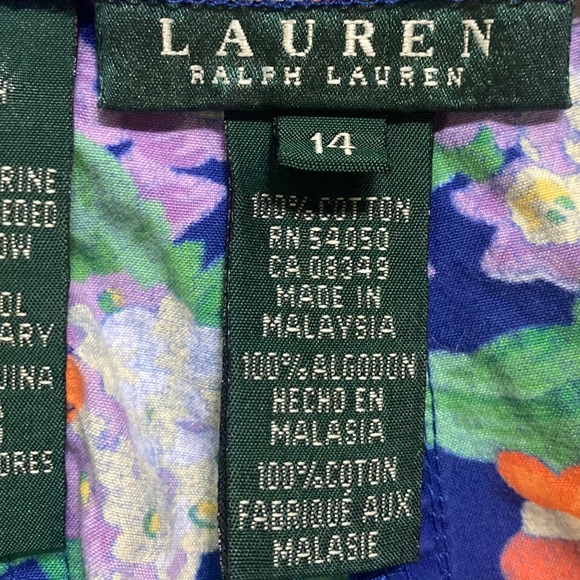 Lauren Ralph Lauren Vintage BlueFloral Crop Capris - Picture 9 of 11